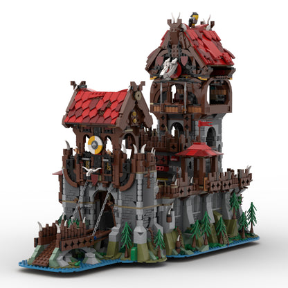 MOC-136695 Wolfpack Tower &amp; Medieval Ship - Classic Castle building blocks kit with compatible bricks