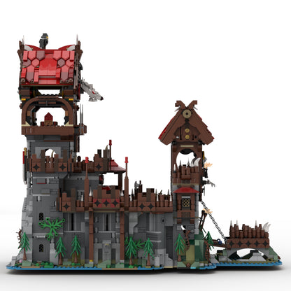 MOC-136695 Wolfpack Tower &amp; Medieval Ship - Classic Castle building blocks kit with compatible bricks