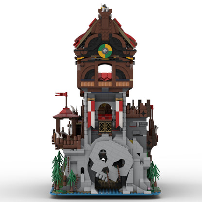 MOC-136695 Wolfpack Tower &amp; Medieval Ship - Classic Castle building blocks kit with compatible bricks
