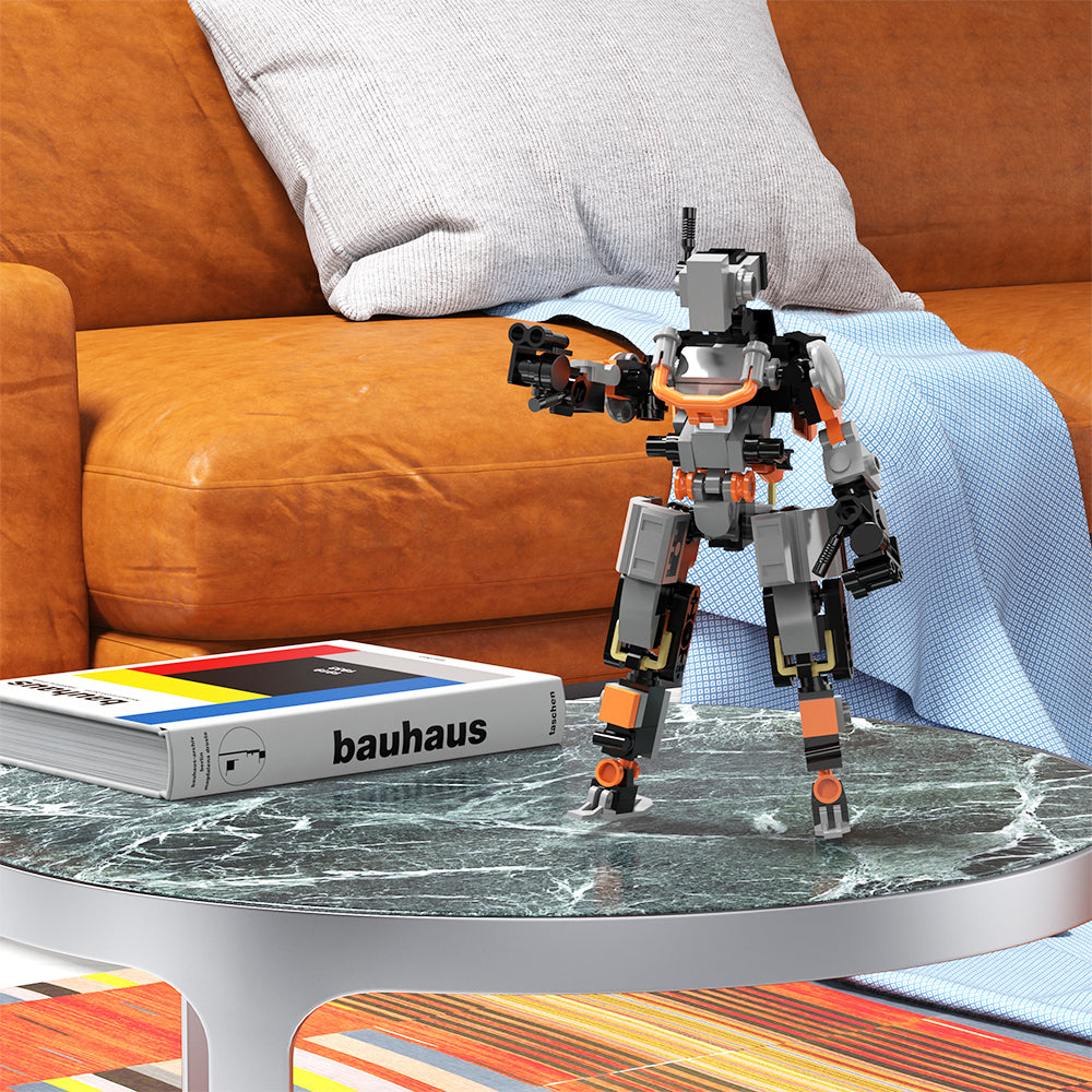 MOC Mini-Mecha Mechanised building blocks mech series bricks set