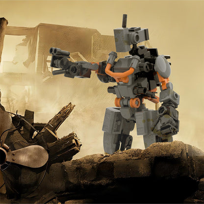 MOC Mini-Mecha Mechanised building blocks mech series bricks set