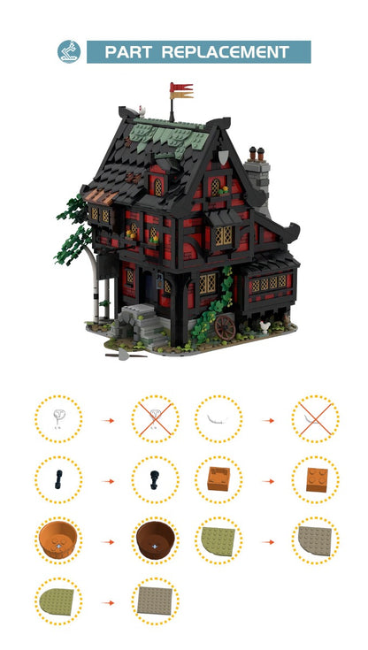 MOC-111710 The Crusader Inn building blocks kit with compatible bricks