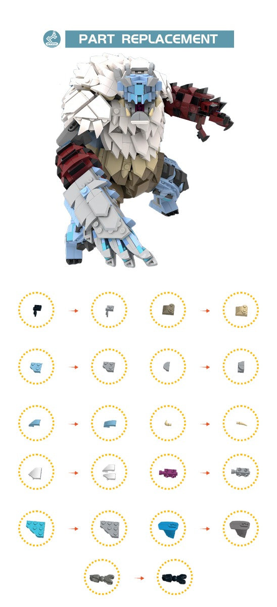 MOC-138422 Monster Hunter Goss Harag building blocks creature series bricks set