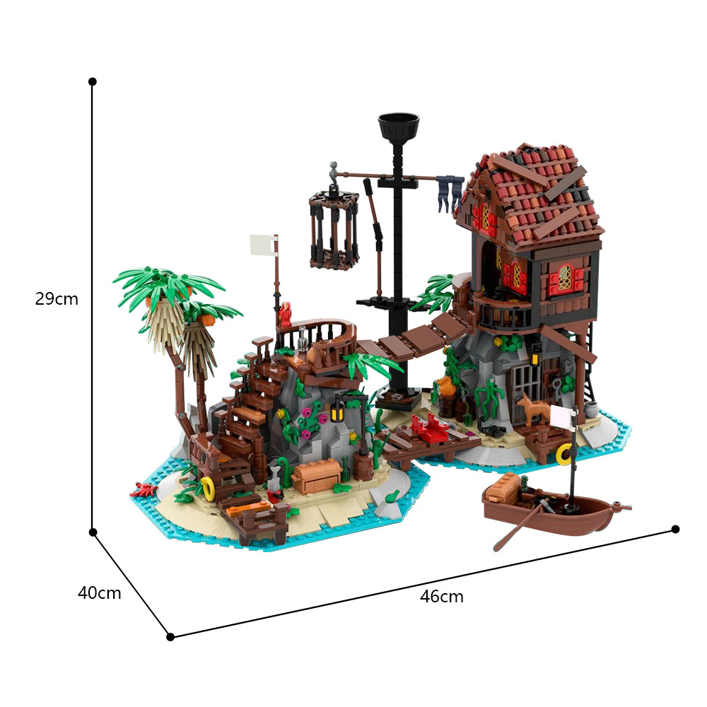 MOC-136368 6270 Forbidden Island Remake building blocks kit with compatible bricks