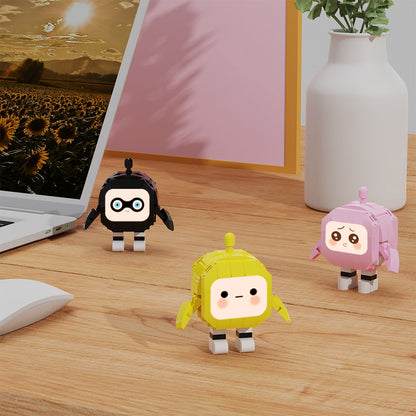 MOC pink Eggy building blocks gaming series bricks set