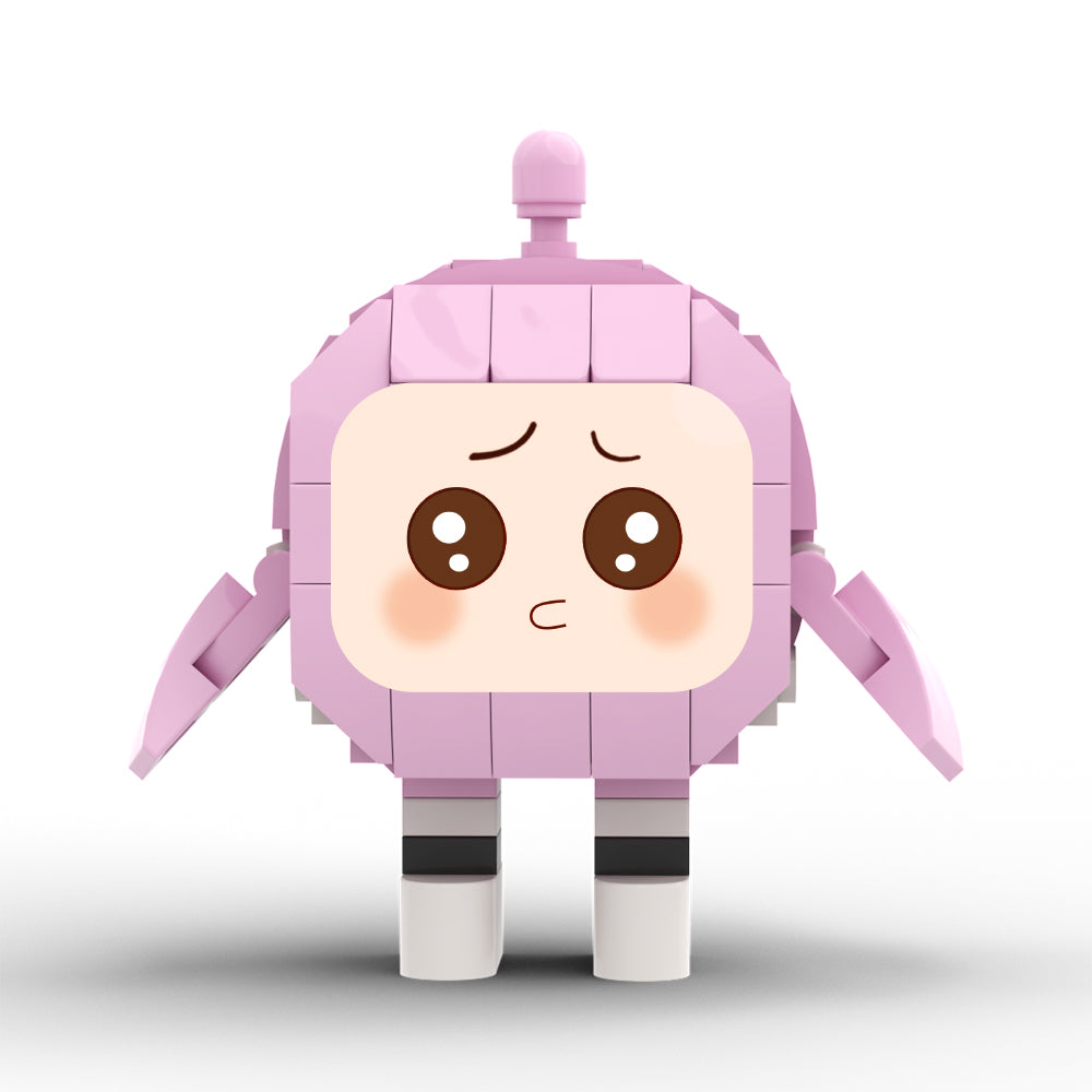 MOC pink Eggy building blocks gaming series bricks set