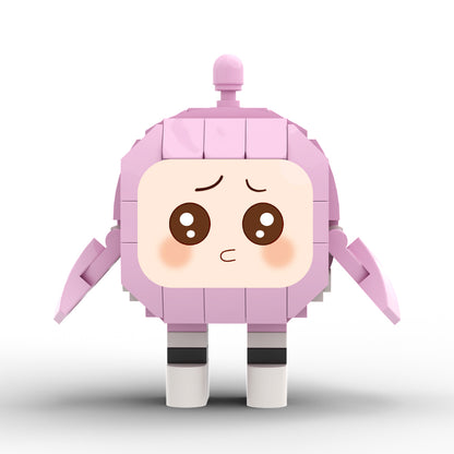 MOC pink Eggy building blocks gaming series bricks set