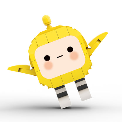 MOC Yellow Eggy building blocks gaming series bricks set