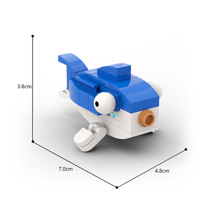 MOC Eggy party fish stick building blocks kit with compatible bricks
