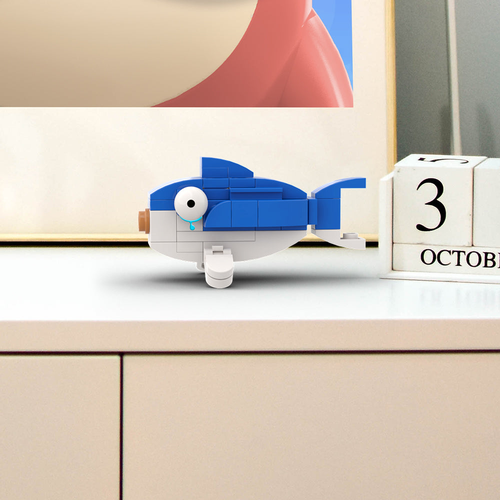 MOC Eggy party fish stick building blocks kit with compatible bricks