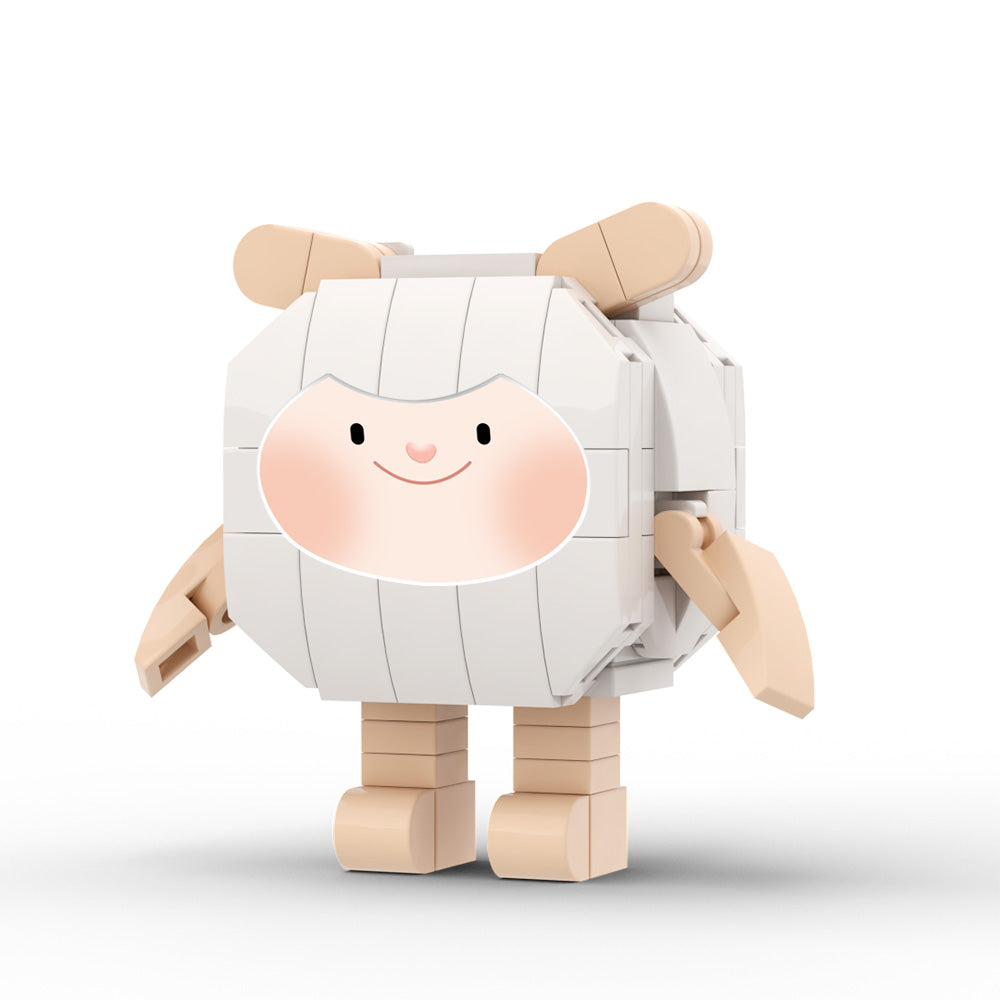 MOC Eggy Go dong dong sheep building blocks kit with compatible bricks