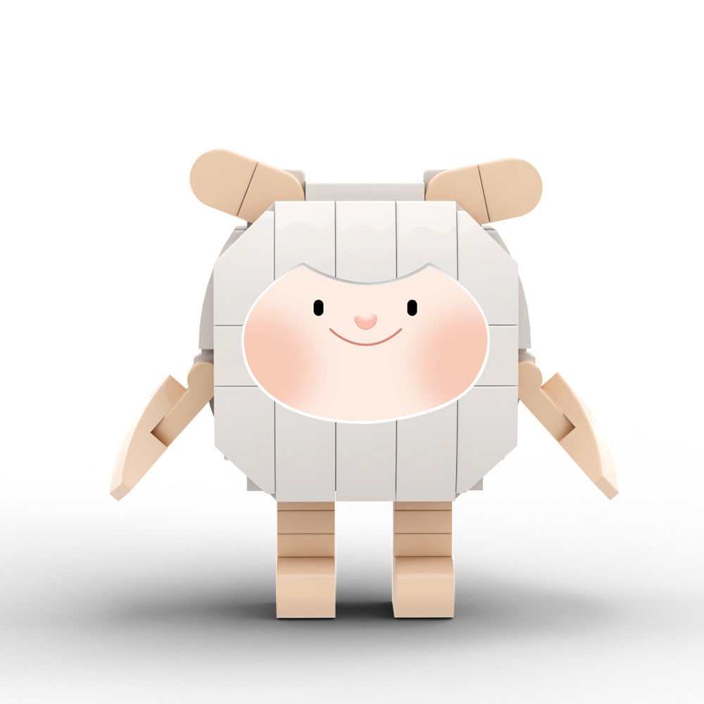 MOC Eggy Go dong dong sheep building blocks kit with compatible bricks