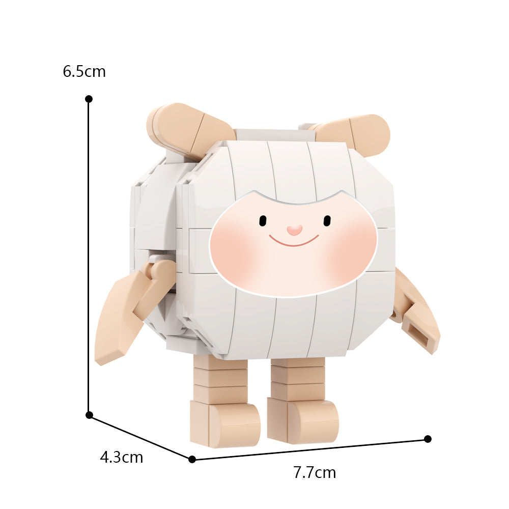 MOC Eggy Go dong dong sheep building blocks kit with compatible bricks
