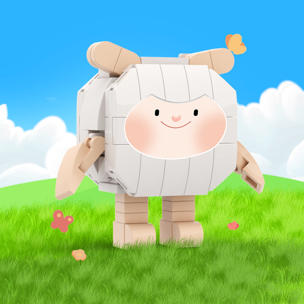 MOC Eggy Go dong dong sheep building blocks kit with compatible bricks