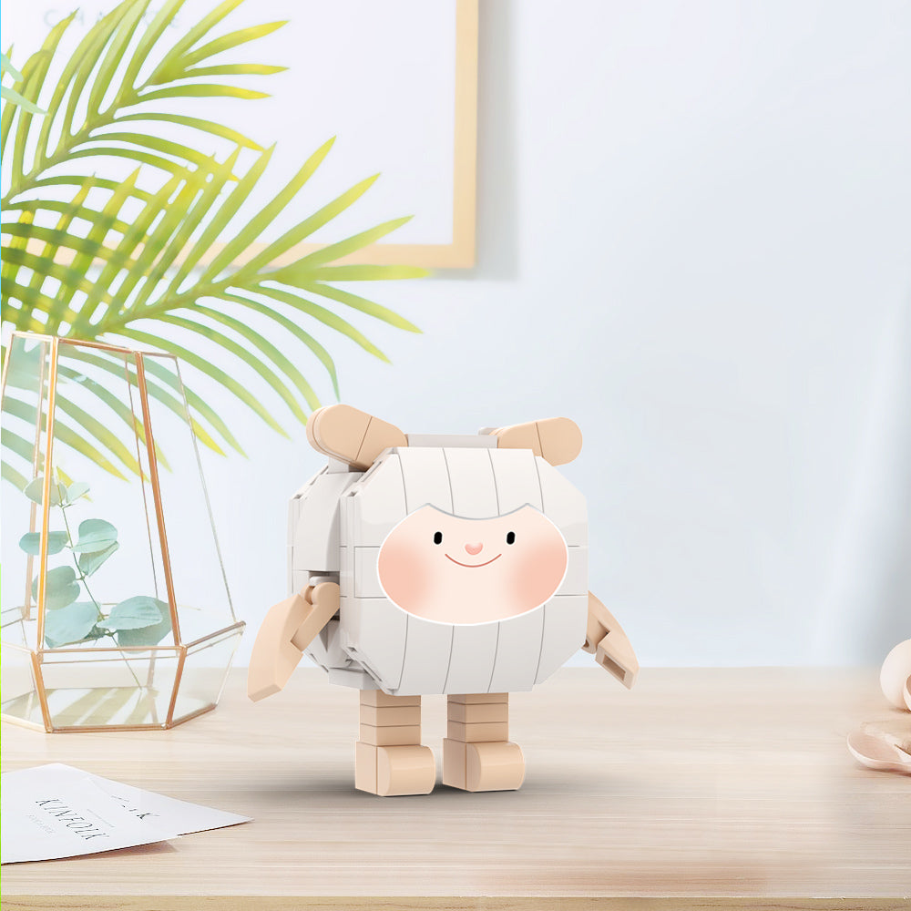 MOC Eggy Go dong dong sheep building blocks kit with compatible bricks