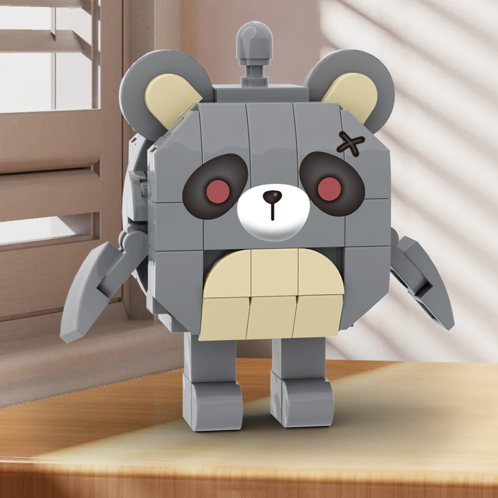 MOC Eggy Party Frustrated bear building blocks kit with compatible bricks