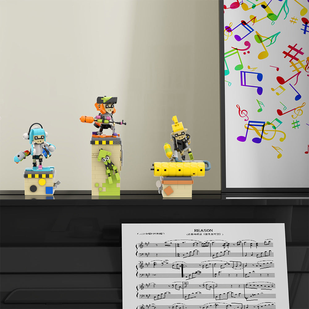 MOC Splatoon 3 Inklings set building blocks kit with compatible bricks