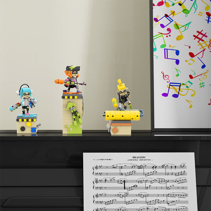 MOC Splatoon 3 Inklings set building blocks kit with compatible bricks