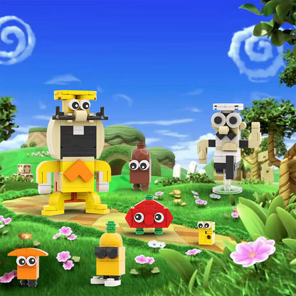 MOC Pizza Tower,Peppino Spaghetti, Toppins, The Noise building blocks gaming series bricks set