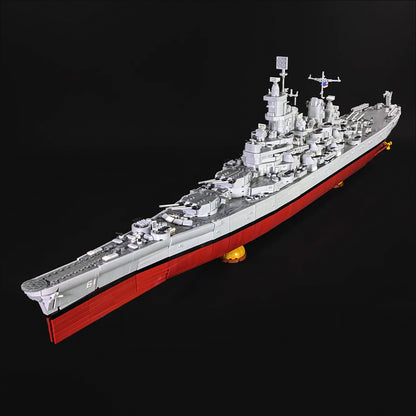 MOC USS Iowa BB-61 Battleships building blocks kit with compatible bricks