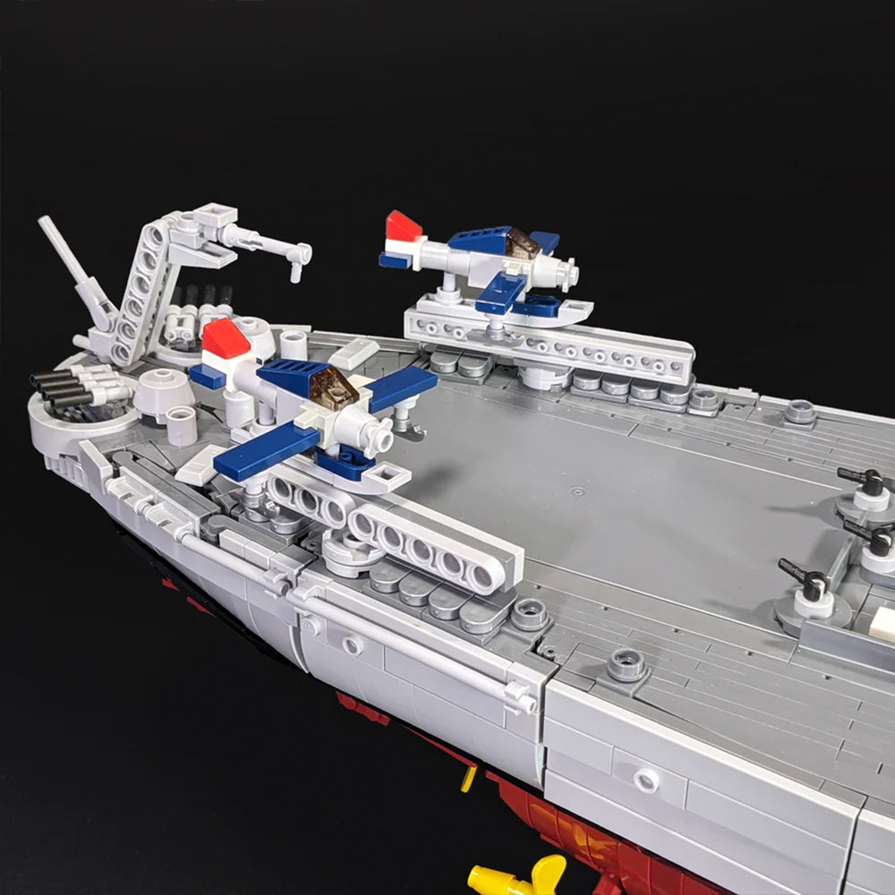 MOC USS Iowa BB-61 Battleships building blocks kit with compatible bricks