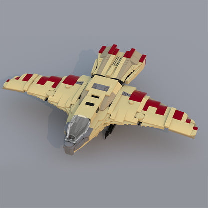 MOC-25334 Buck Rogers in the 25th Century Hawk's Fighter building blocks kit with compatible bricks