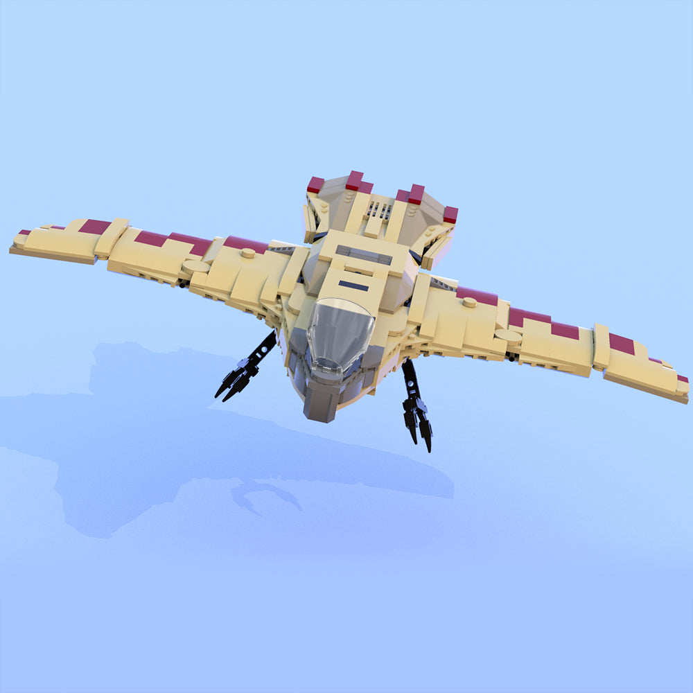 MOC-25334 Buck Rogers in the 25th Century Hawk's Fighter building blocks kit with compatible bricks