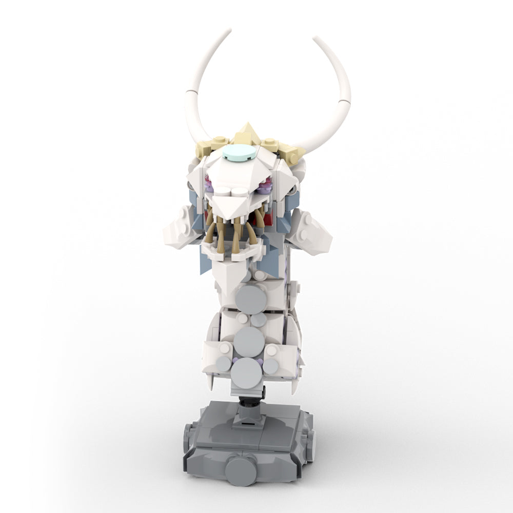 MOC Fire dragon And Ice dragon building blocks kit with compatible bricks