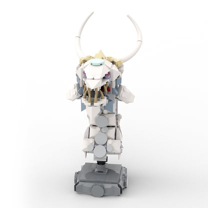 MOC Fire dragon And Ice dragon building blocks kit with compatible bricks