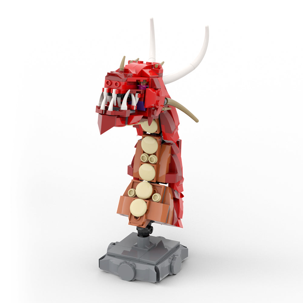 MOC Fire dragon And Ice dragon building blocks kit with compatible bricks