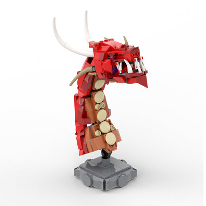 MOC Fire dragon And Ice dragon building blocks kit with compatible bricks
