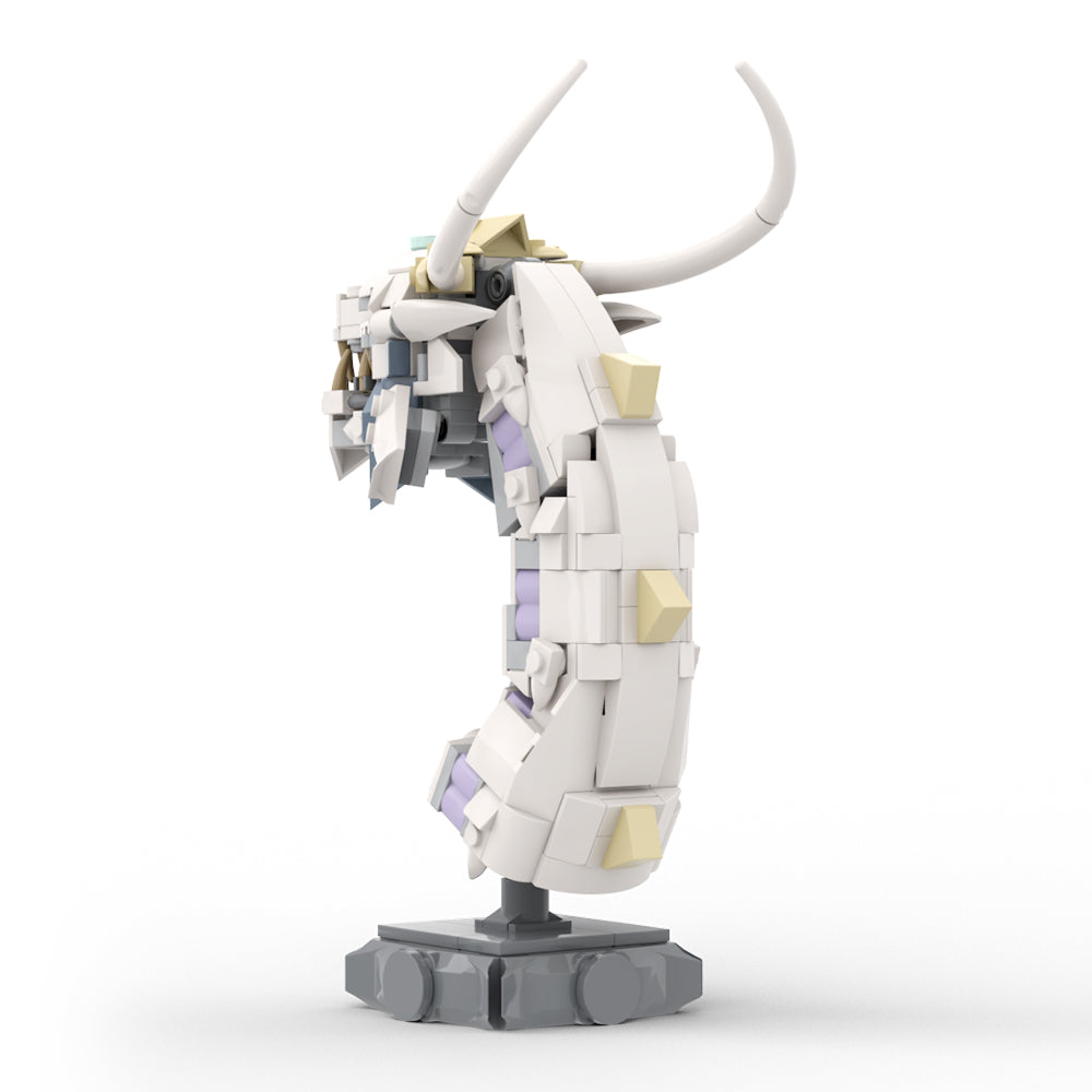 MOC Fire dragon And Ice dragon building blocks kit with compatible bricks