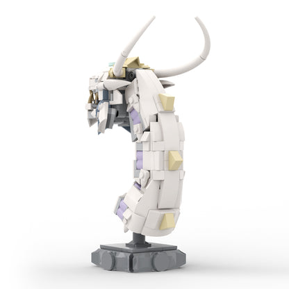 MOC Fire dragon And Ice dragon building blocks kit with compatible bricks