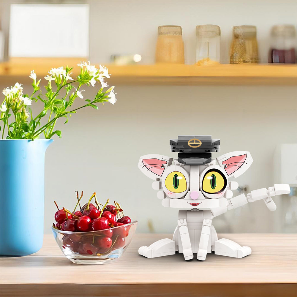 MOC Suzume Daijin cat building blocks animation series bricks set