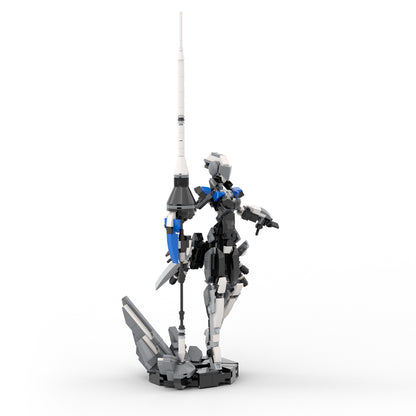 MOC sci-fi futuristic armored female lancer Valkyrie
