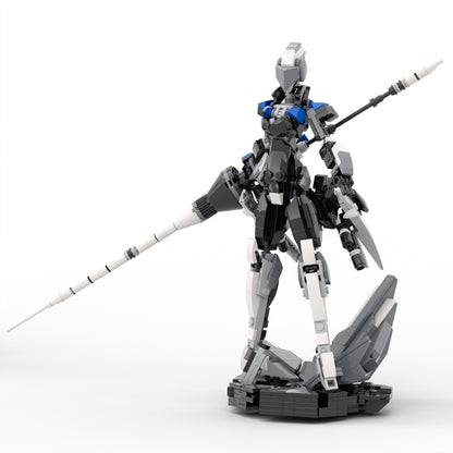 MOC sci-fi futuristic armored female lancer Valkyrie