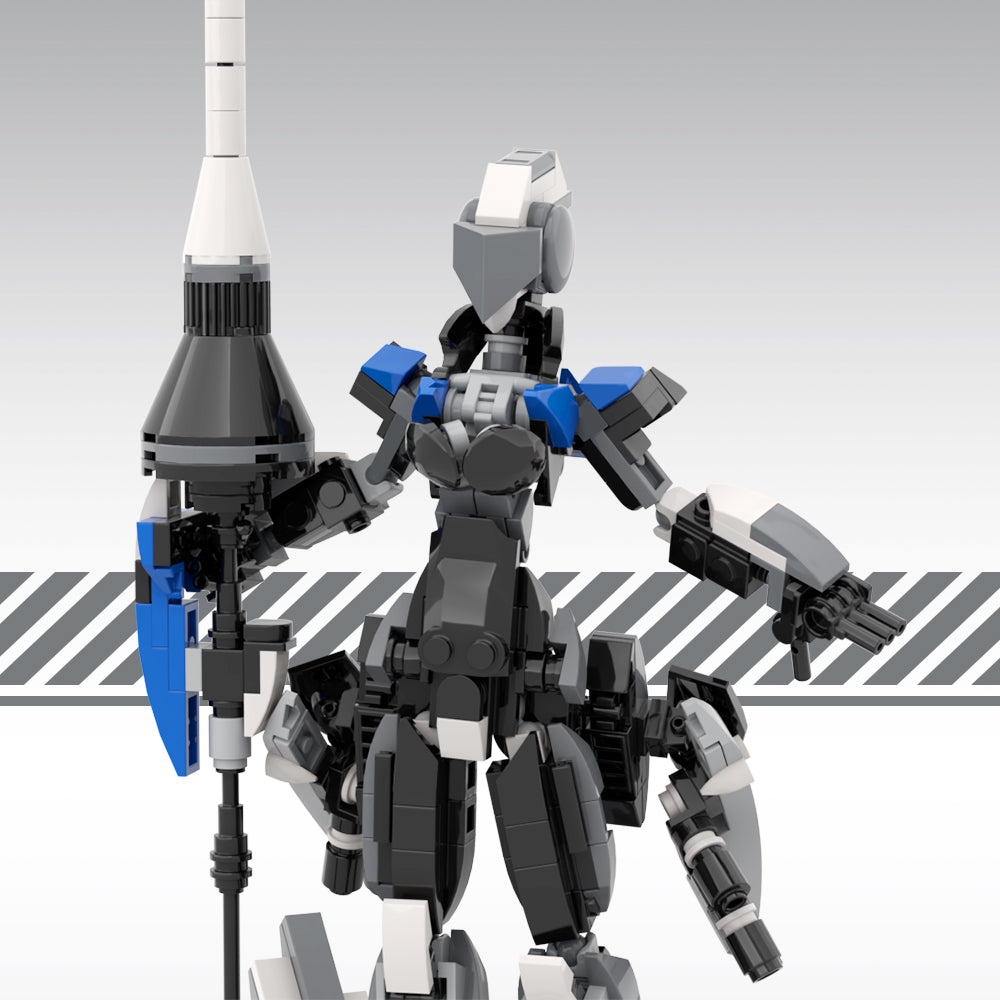 MOC sci-fi futuristic armored female lancer Valkyrie