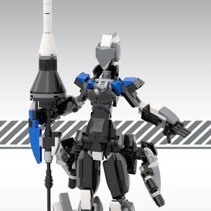 MOC sci-fi futuristic armored female lancer Valkyrie