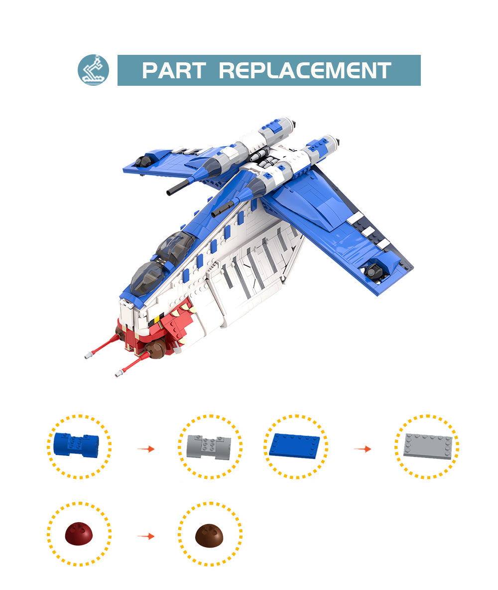 MOC-105785 Star Wars LAAT muunilinst 10 gunship building blocks kit with compatible bricks