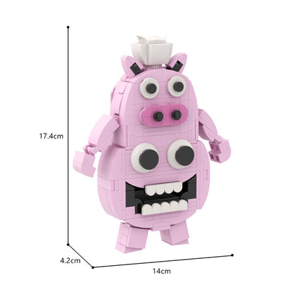 MOC Garten of Banban 3 Chef Pigster building blocks kit with compatible bricks