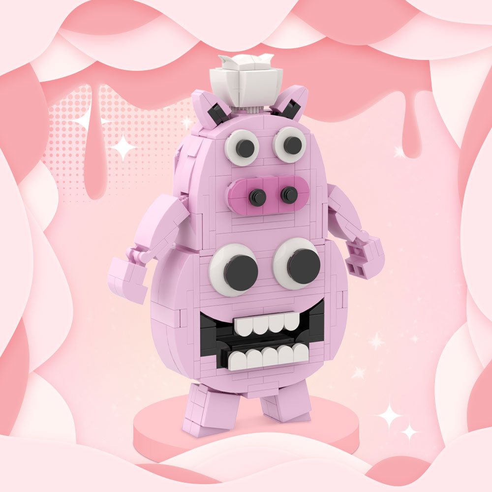 MOC Garten of Banban 3 Chef Pigster building blocks kit with compatible bricks