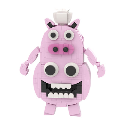 MOC Garten of Banban 3 Chef Pigster building blocks kit with compatible bricks