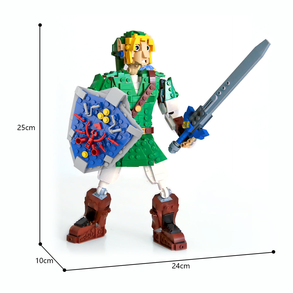 MOC-90299 Zelda Hero of Time Link building blocks kit with compatible bricks