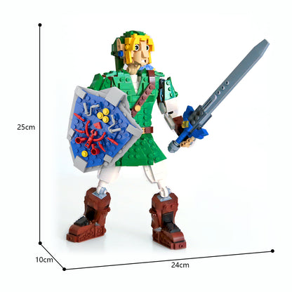 MOC-90299 Zelda Hero of Time Link building blocks kit with compatible bricks