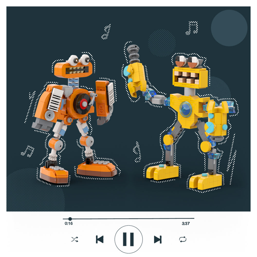 MOC My Singing Monsters Wubbox building blocks kit compatible bricks