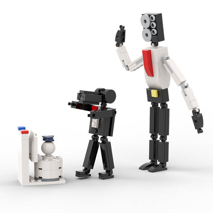 MOC Skibidi toilet woffer man camera man building blocks kit with compatible bricks