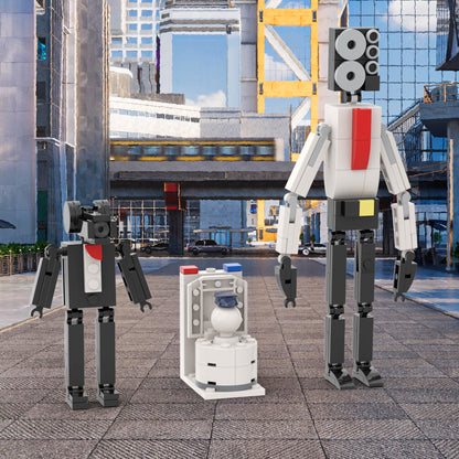 MOC Skibidi toilet woffer man camera man building blocks kit with compatible bricks