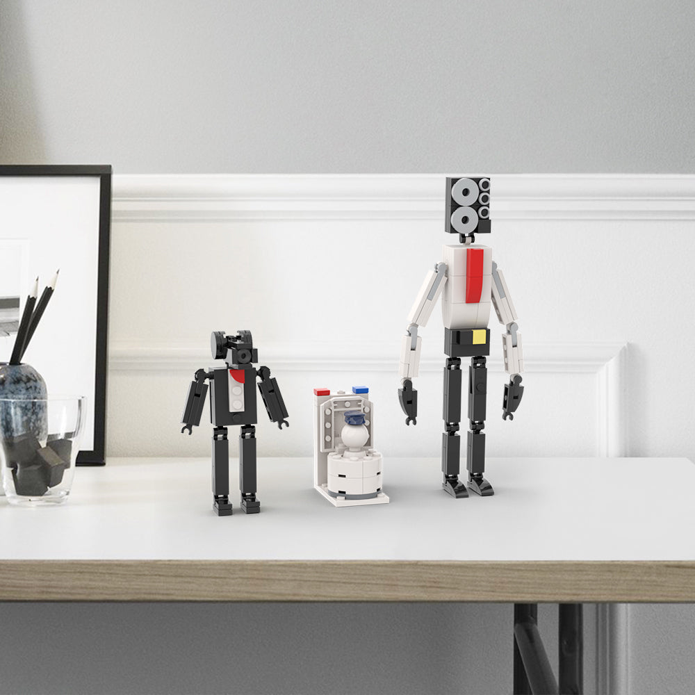 MOC Skibidi toilet woffer man camera man building blocks kit with compatible bricks