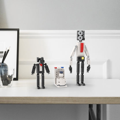 MOC Skibidi toilet woffer man camera man building blocks kit with compatible bricks