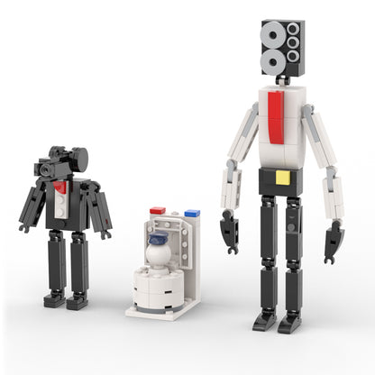 MOC Skibidi toilet woffer man camera man building blocks kit with compatible bricks